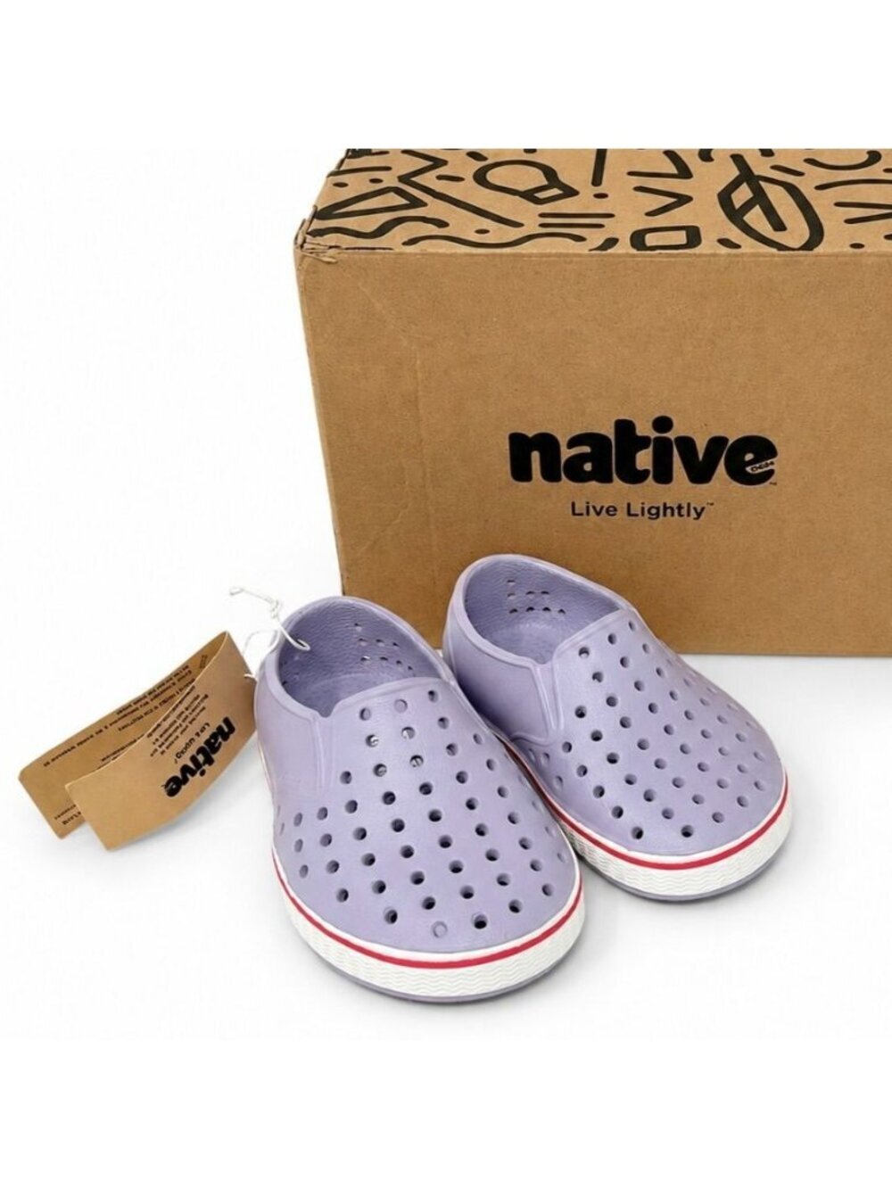 Native Shoes Miles Slip-On Future Purple Shell White Toddler C5 Lightweight EVA
